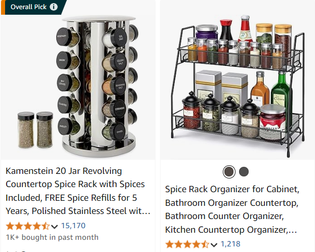 Countertop Spice Rack Organizer