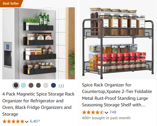 Countertop Spice Rack Organizer