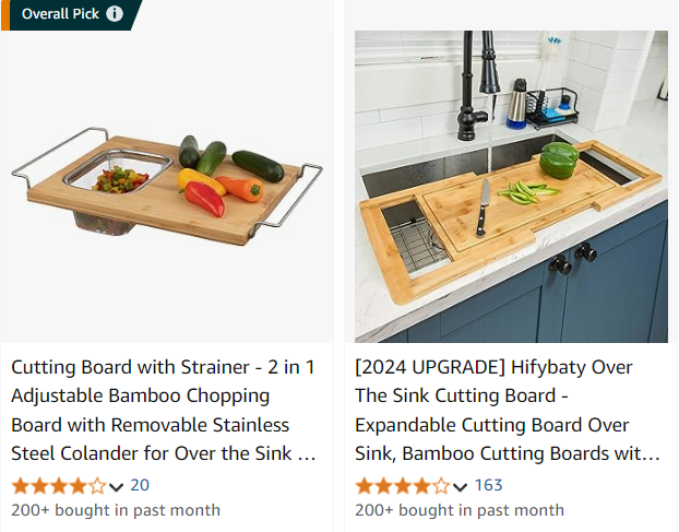 Over-the-Sink Cutting Board