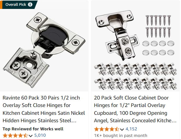 Soft-Close Cabinet Hinges